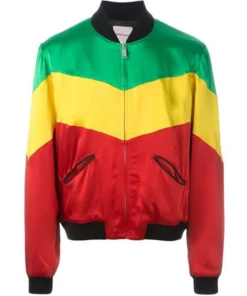 Men’s Bomber Rastafari Color Block Jacket