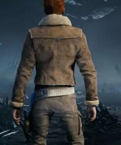 Cal Kestis Star Wars Jedi Survivor Brown Suede Leather Jacket