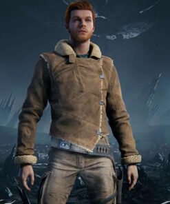 Cal Kestis Star Wars Jedi Survivor Brown Suede Leather Jacket