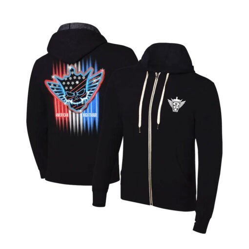 Cody Rhodes Neon American Nightmare Full-Zip Hoodie – Black