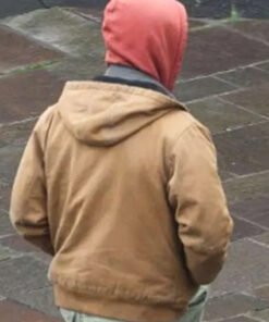 Glen Powell The Running Man 2025 Brown Jacket