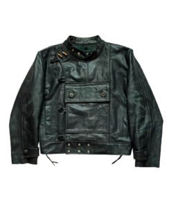 Handmade Military Rider Leather Jacket Rare Futuristic