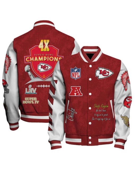 Kansas City Chiefs 4X Super Bowl LIX Champions Varsity Jacket