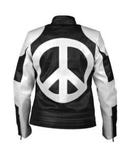 Ladies Red Heart Leather Jacket