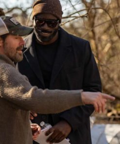 Mike Colter Alarum 2025 Black Wool Coat