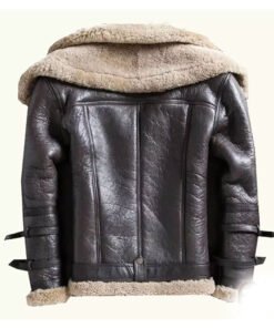 N43 Men RAF Aviator Real Double Collar Jacket B3 Sheepskin