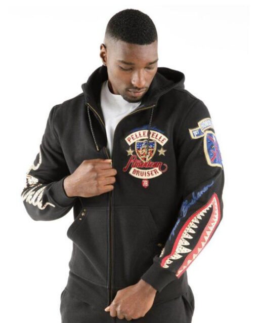 Pelle Pelle Men New American Bruiser Black Hoodie
