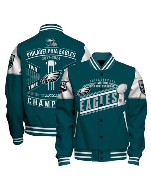 Philadelphia Eagles Super Bowl Champions 2024 Varsity Jacket