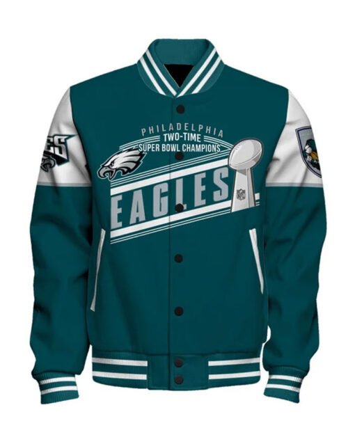 Philadelphia Eagles Super Bowl Champions 2024 Varsity Jacket