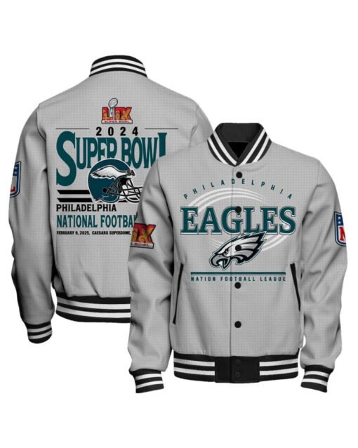 Philadelphia Eagles Super Bowl LIX Glory Varsity Jacket