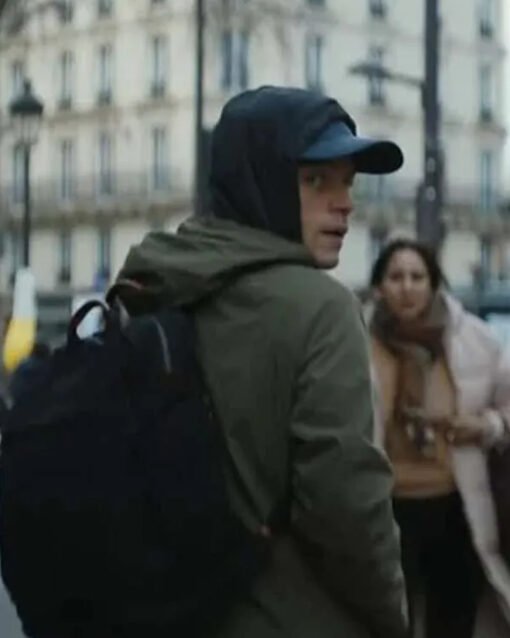 Rami Malek The Amateur 2025 Green Jacket