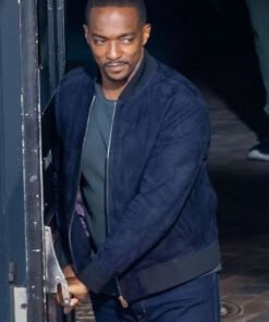 Sam Wilson Captain America Brave Blue Bomber Jacket