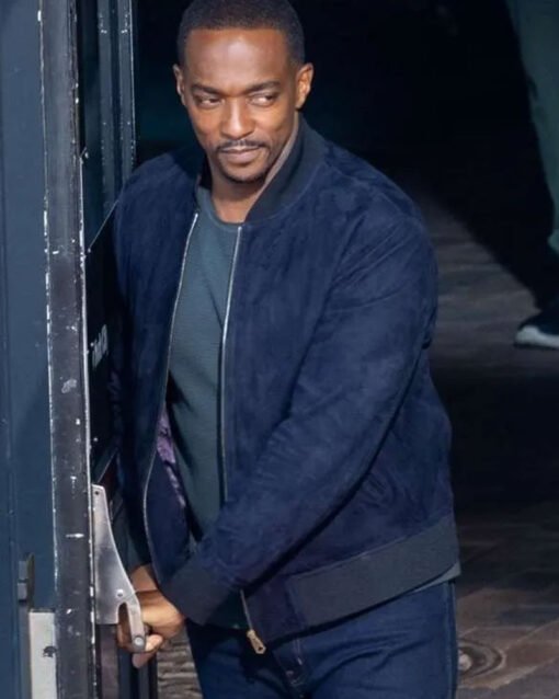 Sam Wilson Captain America Brave Blue Bomber Jacket