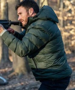 Scott Eastwood Alarum 2025 Green Puffer Jacket