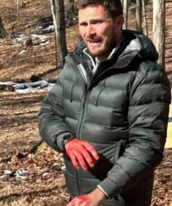 Scott Eastwood Alarum 2025 Green Puffer Jacket