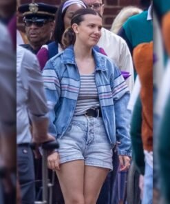 The Electric State Millie Bobby Brown Stripe Jacket