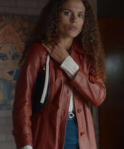 Stacey Embalo Missing You 2025 Brown Leather Coat