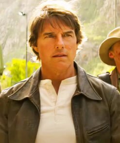 Tom Cruise Mission Impossible Brown Leather Jacket