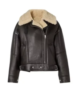 Women B3 RAF Aviator Shearling Leather Jacket