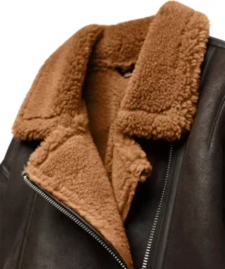 Women Biker Shearling Leather Jacket