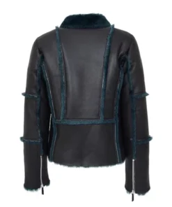 Womens Real Sheepskin Aviator Jacket