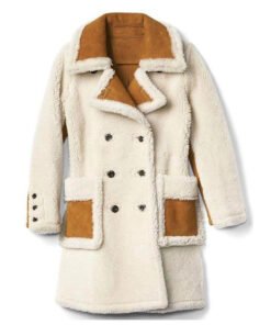 Women Shearling Double Breasted Coat