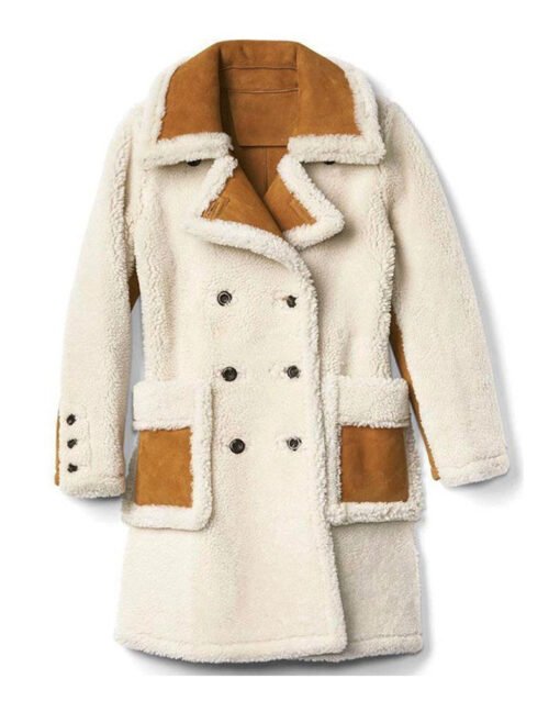 Women Shearling Double Breasted Coat