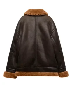 Women Biker Shearling Leather Jacket