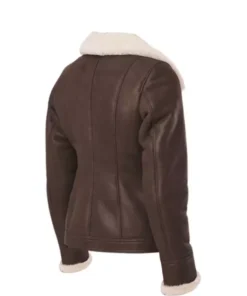 Women Brown B3 RAF Aviator Shearling Jacket