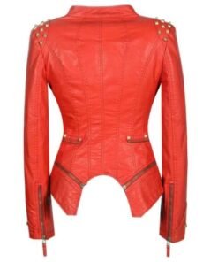 Women Patchwork Motorcycle Jacket