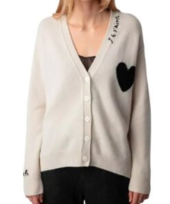 9-1-1 Maddie Kendall White Heart Cardigan