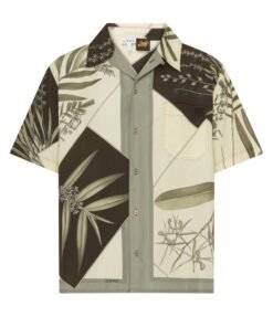 9-1-1 S08 Aisha Hinds Leaves Print Bowling Shirt