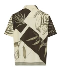 9-1-1 S08 Aisha Hinds Leaves Print Bowling Shirt