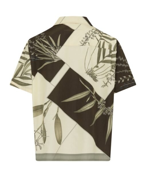 9-1-1 S08 Aisha Hinds Leaves Print Bowling Shirt