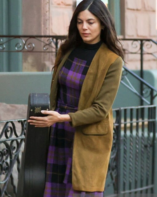 A Complete Unknown Monica Barbaro Brown Coat