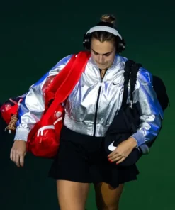 Aryna Sabalenka 2025 US Open Silver Crop Jacket