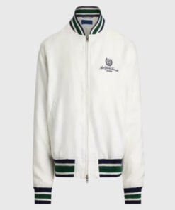 2025 US Open Linen White Bomber Jacket