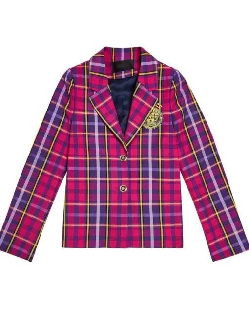 Access Daily Julia Haart Pink Plaid Blazer