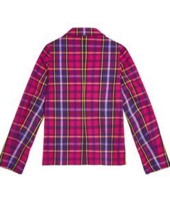 Access Daily Julia Haart Pink Plaid Blazer