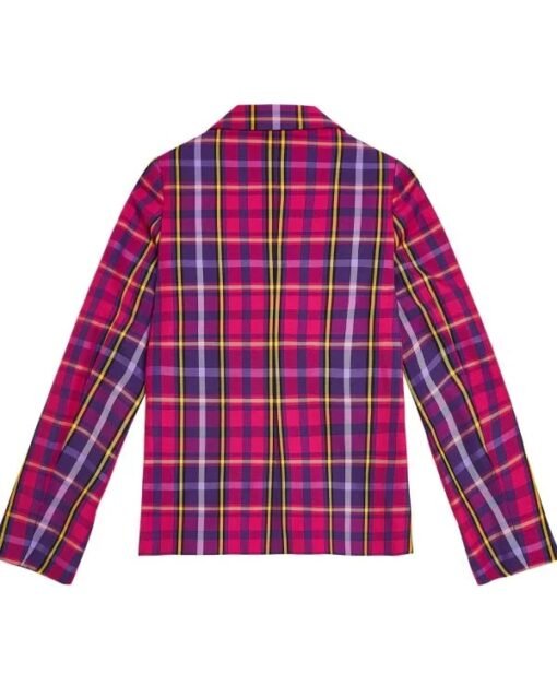 Access Daily Julia Haart Pink Plaid Blazer