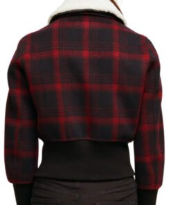 9-1-1 Season 5 May Grant Plaid Shearling Collar Jacket