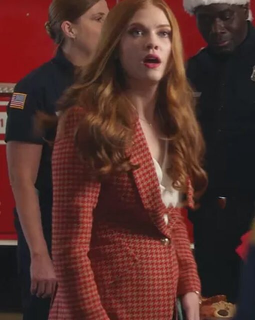 9-1-1 Taylor Kelly Houndstooth Print Blazer