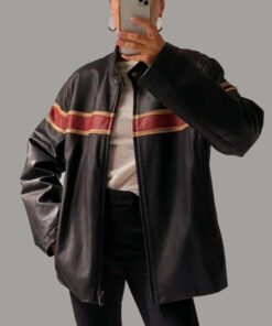 90’s Women Oversized Cafe Racer Jacket