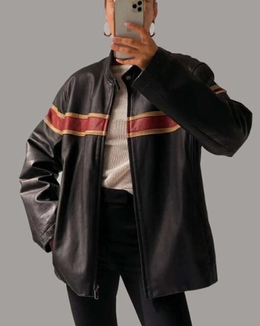 90’s Women Oversized Cafe Racer Jacket
