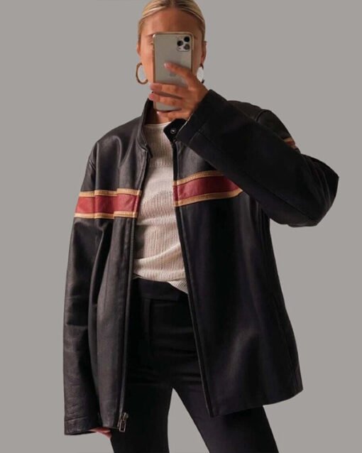 90’s Women Oversized Cafe Racer Jacket