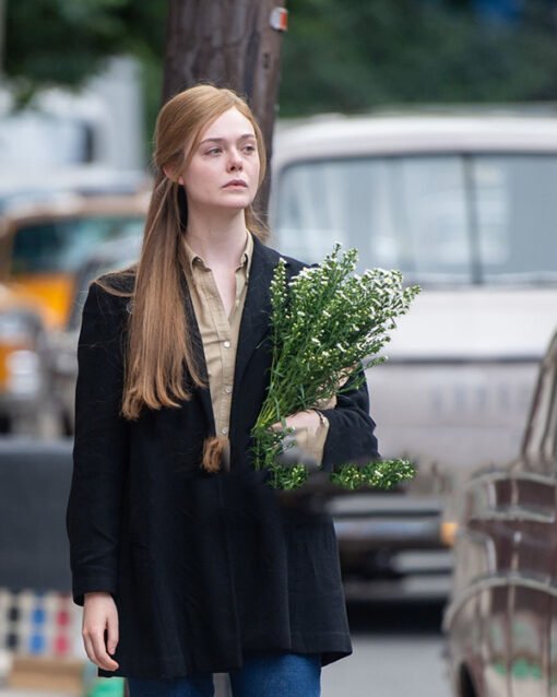 A Complete Unknown Elle Fanning Black Blazer