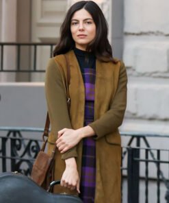 A Complete Unknown Monica Barbaro Brown Coat