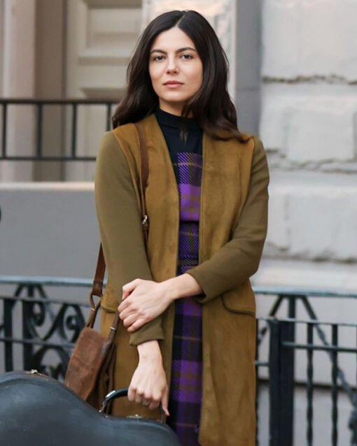 A Complete Unknown Monica Barbaro Brown Coat