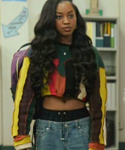 All American S07 Alexis Chikaeze Patchwork Crop Sweater