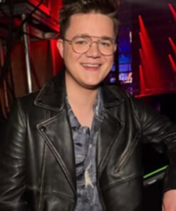 American Idol S23 Josh King Black Leather Jacket